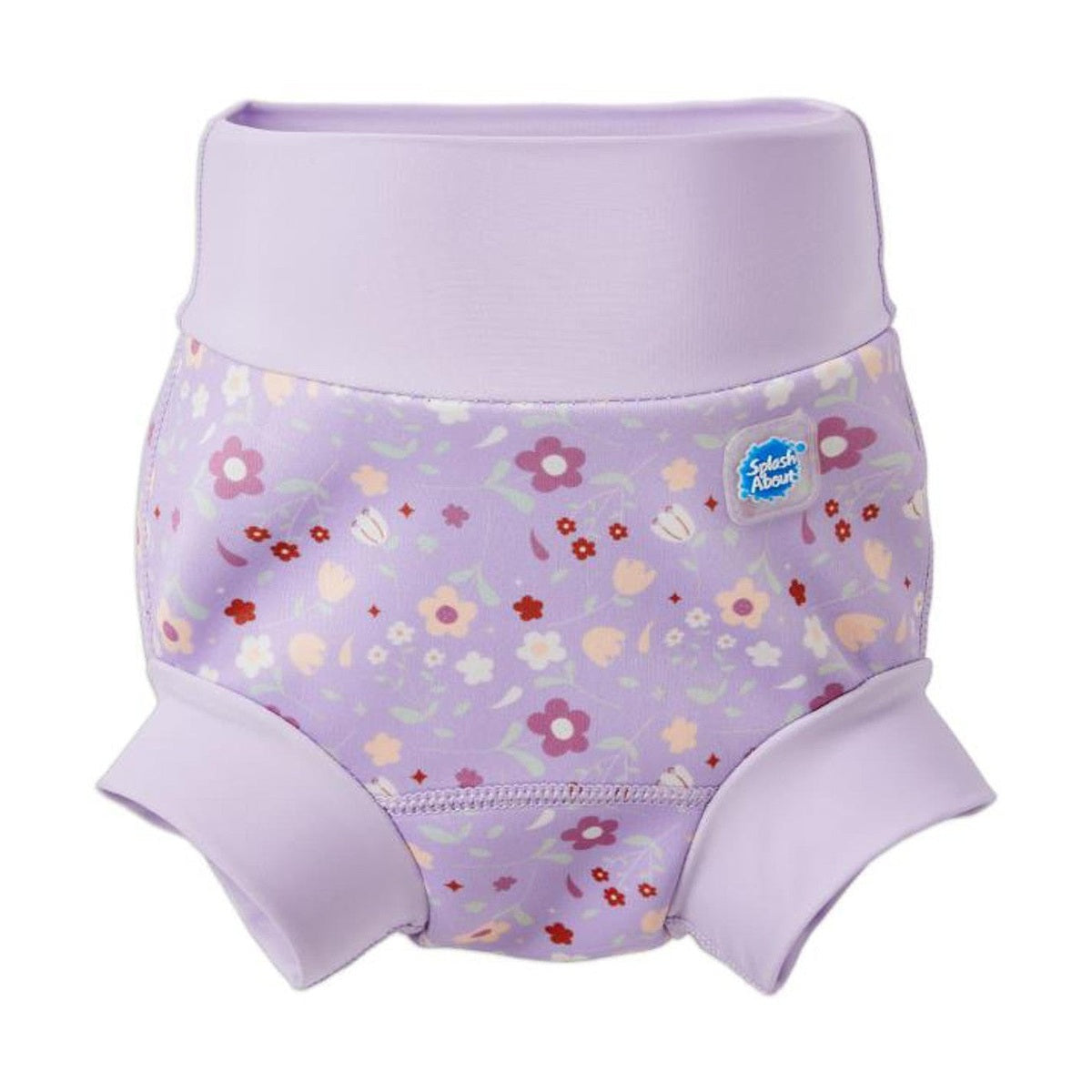 Happy Nappy Blebukser – Lilac Spring med blomstermønster til babysvømning