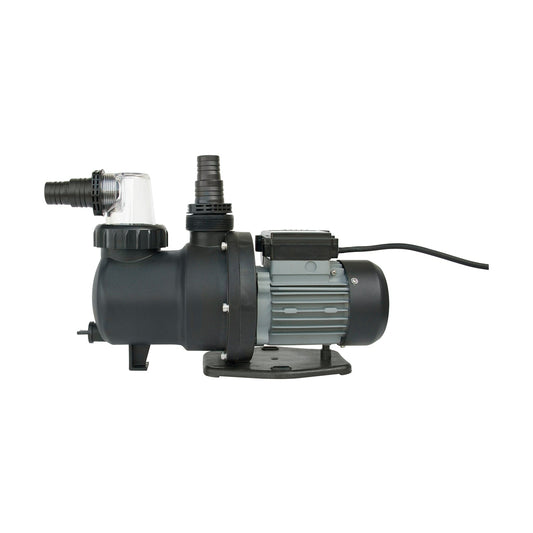 Swim & Fun cirkulationspumpe 550W 0.75HP til pool og spa, sort og grå