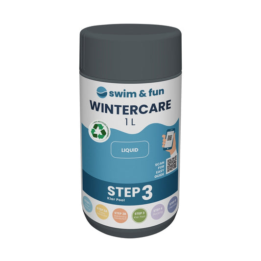 Swim & Fun WinterCare 1L flaske til pool overvintring og forebyggelse af belægninger.